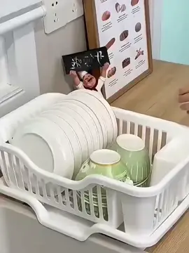 GOTEDER Kitchen Racks Plastic Sink Dish Drainer Dish Drying Rack Basket