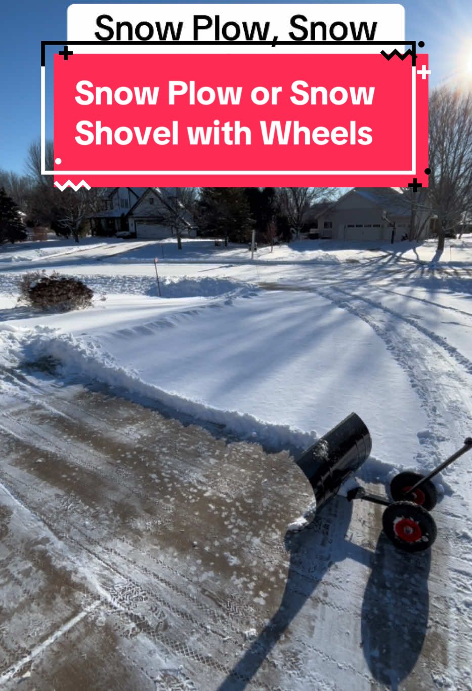 Snow Plow or Snow Shovel with Wheels. Best snow shovel ever. #snow #snowplow #snowshovel #snowshoveling 