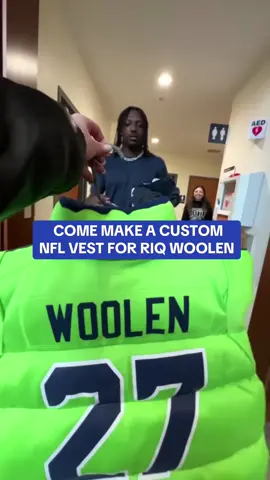 BTS of creating a custom-made NFL Vest 🔥 #nfl #seahawks #vest #fashion #DIY @Zoe 