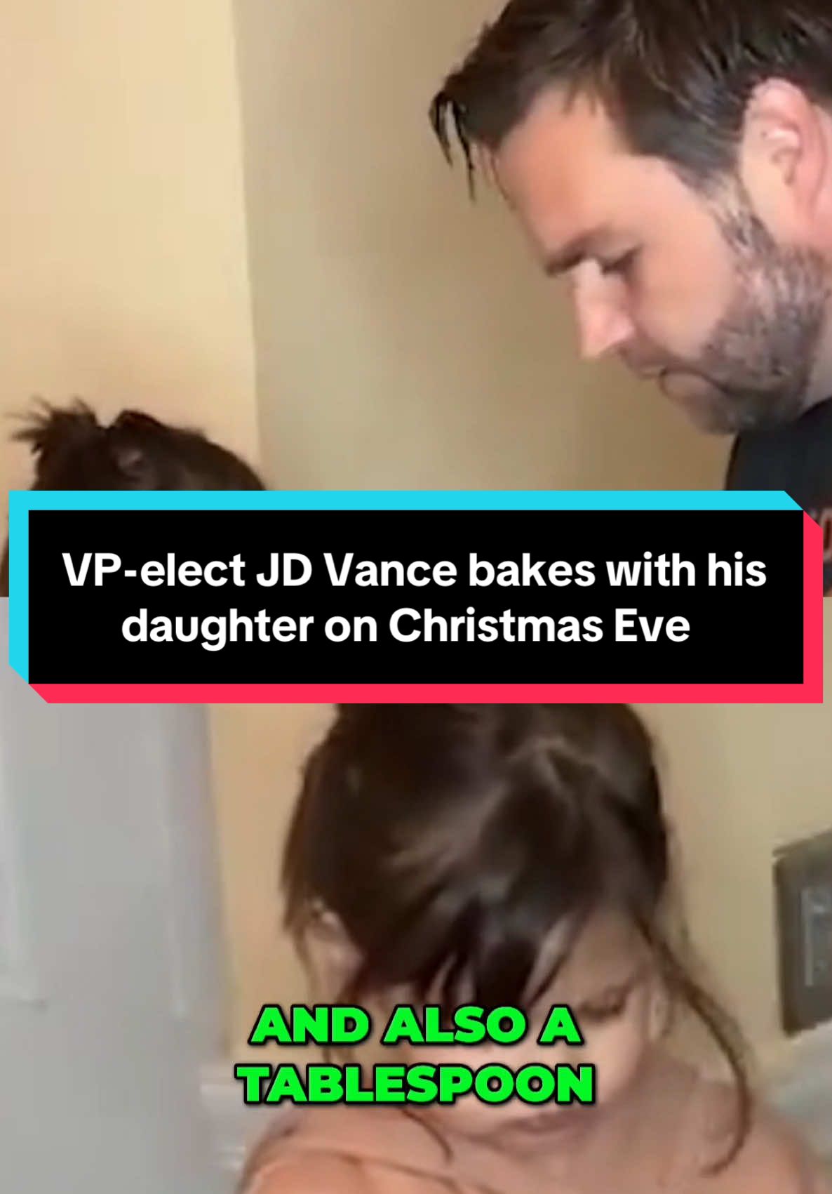 NOW: VP-elect JD Vance makes biscuits with his daughter on Christmas Eve. 