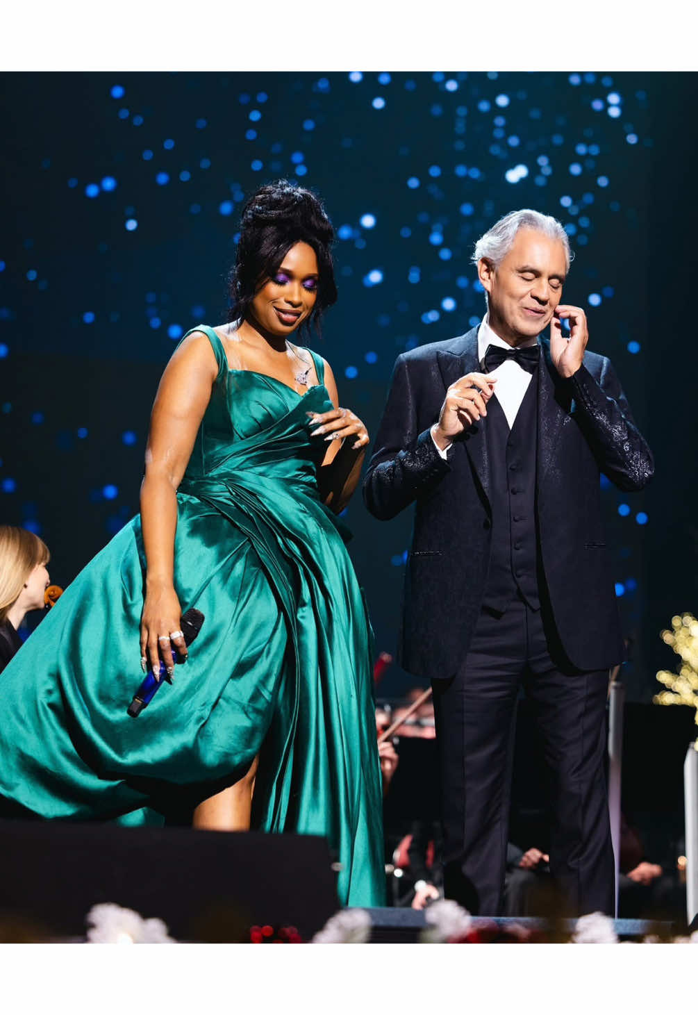 The most beautiful thing we’ve ever cried over. #legends #jenniferhudson #andreabocelli #vocals #jhud #duet #princessofsoul 