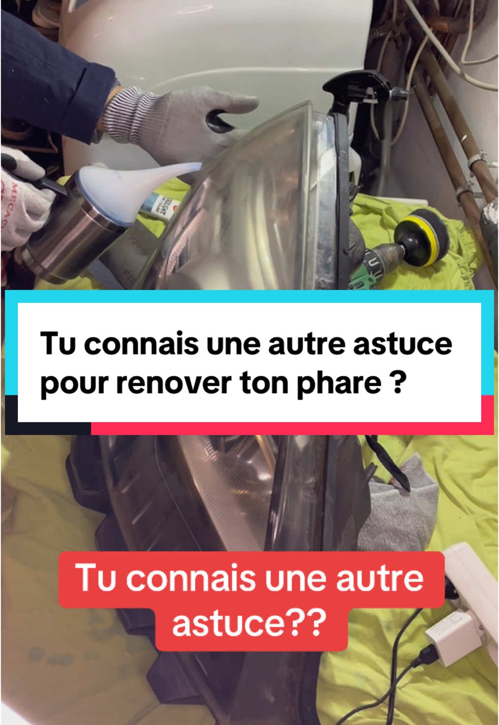 Le produit pour renover tes phares de voiture si ils sont opaques ternes ou jaunis . Astuce pour le faire soi meme et que ca te coute moins cher . La polymérisation ou lampe d’alladin #voiture #astuce #mecanique #bricolage #bonplan