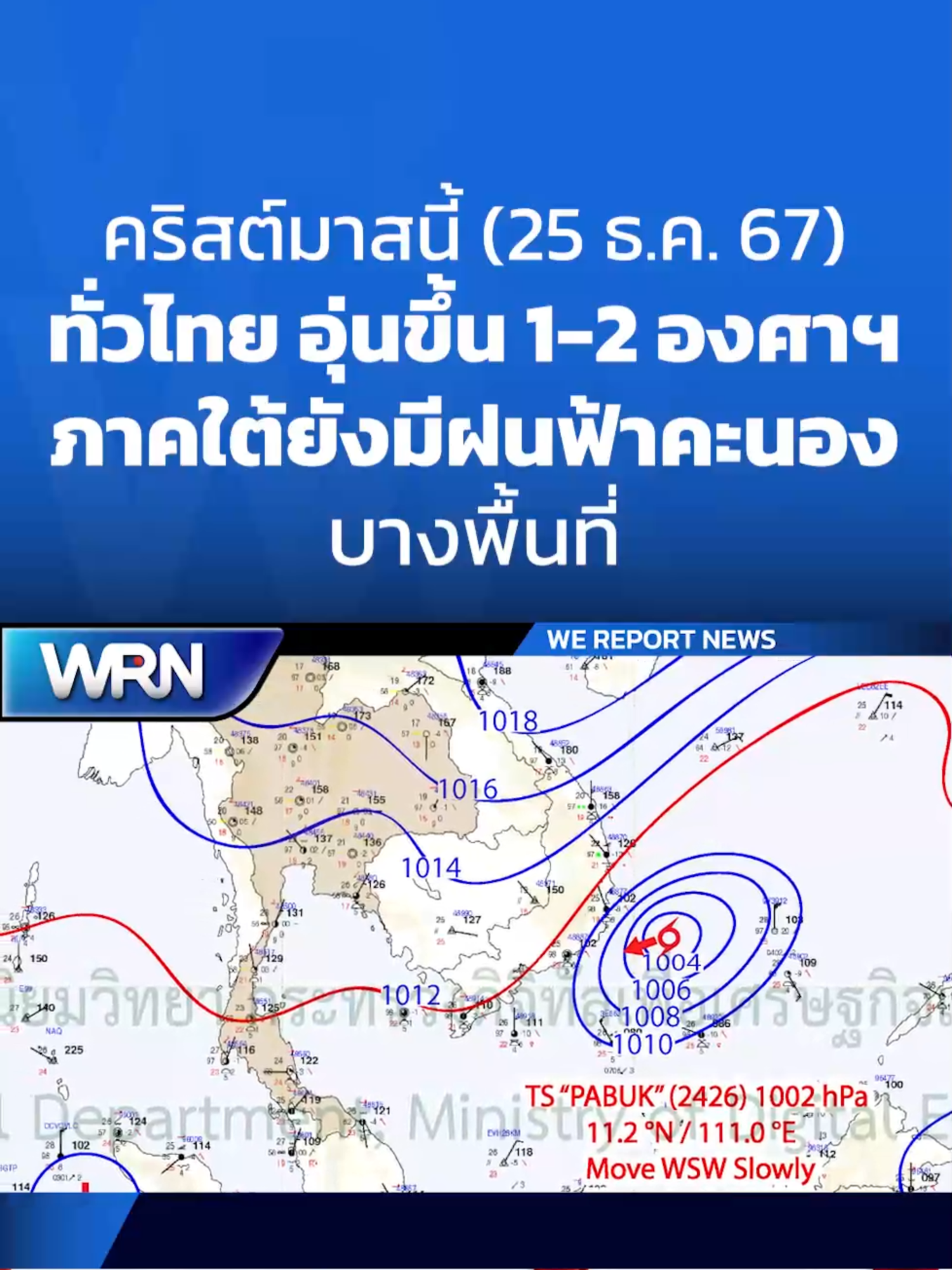 #WeReportNews #WRN #WeRNews #กรมอุตุนิยมวิทยา #พยากรณ์อากาศ #ฝนตก #ฝน #เตือนภัย #ข่าววันนี้ #ลมแรง #ร่ม #ฝนฟ้าอากาศ #หน้าฝน #หน้าหนาว #เสื้อกันหนาว #อากาศหนาว #ฤดูหนาว #อากาศเย็น #ข่าวWRN #ข่าวtiktok @sagamithailand #sagamioriginal #sagami #sagamixwrn #sagamixwrn2024 #ซากามิ #ซากามิออริจินัล #ถุงยาง #ถุงยางอนามัย #sagamithailand