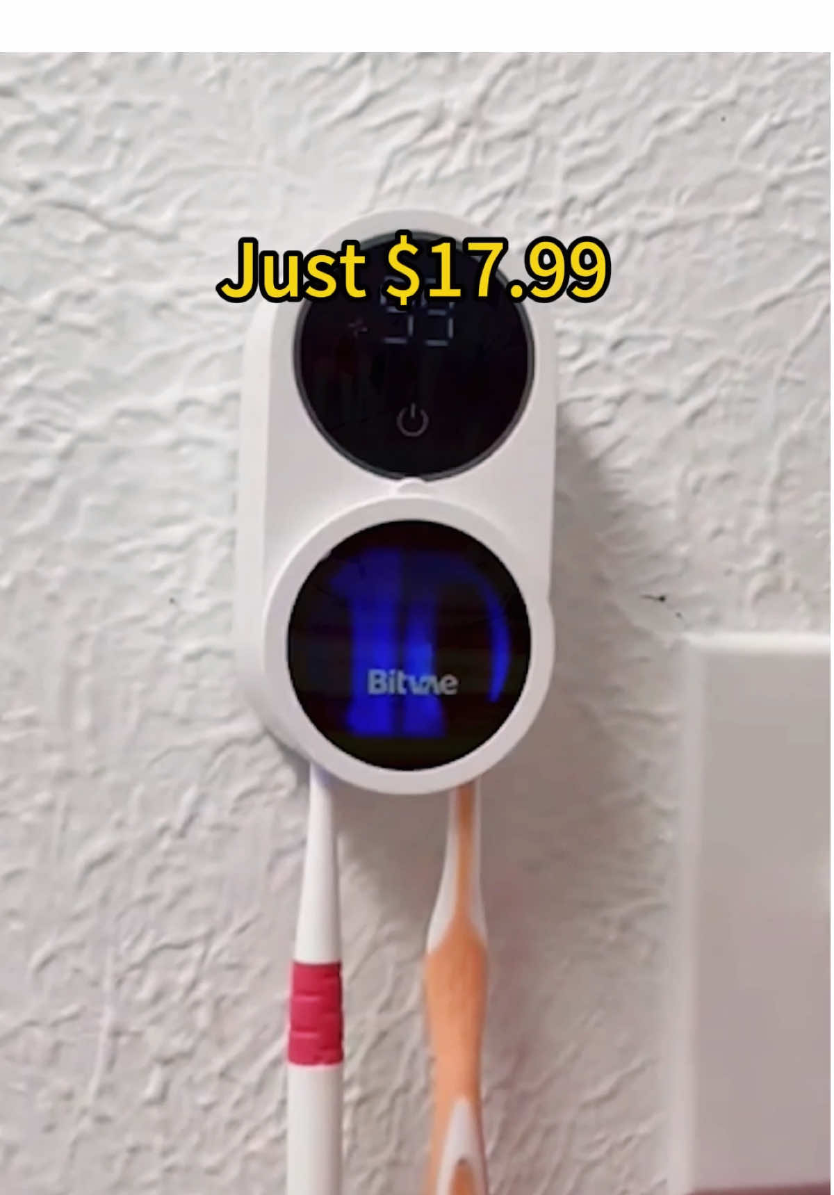 Keep your toothbrush fresh and with the Bitvae X122 Toothbrush Cleaner! UV-C sanitizing, air drying, and a sleek LED smart screen make this the ultimate hygiene upgrade. Rechargeable and wall-mountable for easy access. #CleanRoutine #ToothbrushSanitizer #TikTokShopFinds #steralization #bitvaeoralcare #bitvae #oralcareroutine #oralhealth #tiktokshopblackfriday #tiktokshopcybermonday #tiktokshopholidayhaul #spotlightfinds