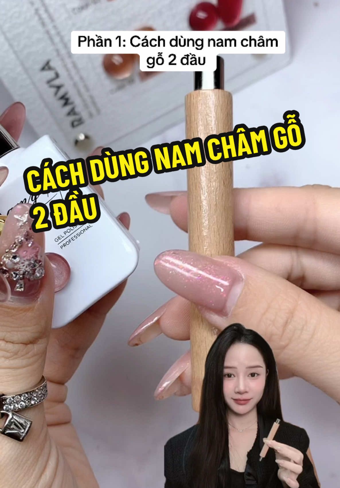 Cách dùng nam châm hơ mắt mèo - Phần 1  #nghithaonail #nghithao #ramyla #matmeoramyla 