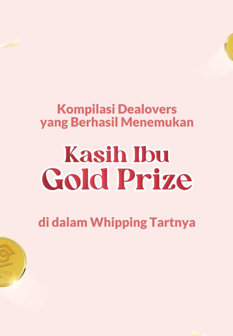 Share momennya, menangkan LOGAM MULIA GRATIS! ✨🎉 Masih dalam rangka merayakan momen Hari Ibu, Dea Bakery bagi-bagi KEJUTAN EKSTRA spesial untuk Dealovers. Ikutin step berikut ya: 1. Follow Tiktok @deabakery 2. Share momen Dealovers bersama Ibu atau orang tersayang dengan Whipping Tart Dea Bakery di sosial media. Pastikan tag @deabakery ya 3. Komen 