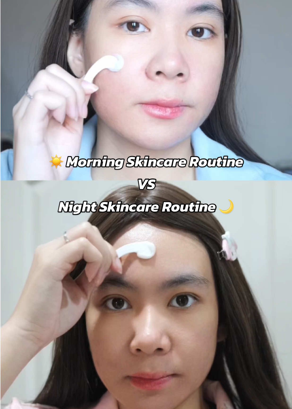 Morning Skincare Routine ☀️ vs Night Skincare Routine 🌙  #ครีเอเตอร์เลือกTikTokShopล็อกราคา #MocaเลือกTikTokShopล็อกราคา #mocakoc #mocaxSkintific