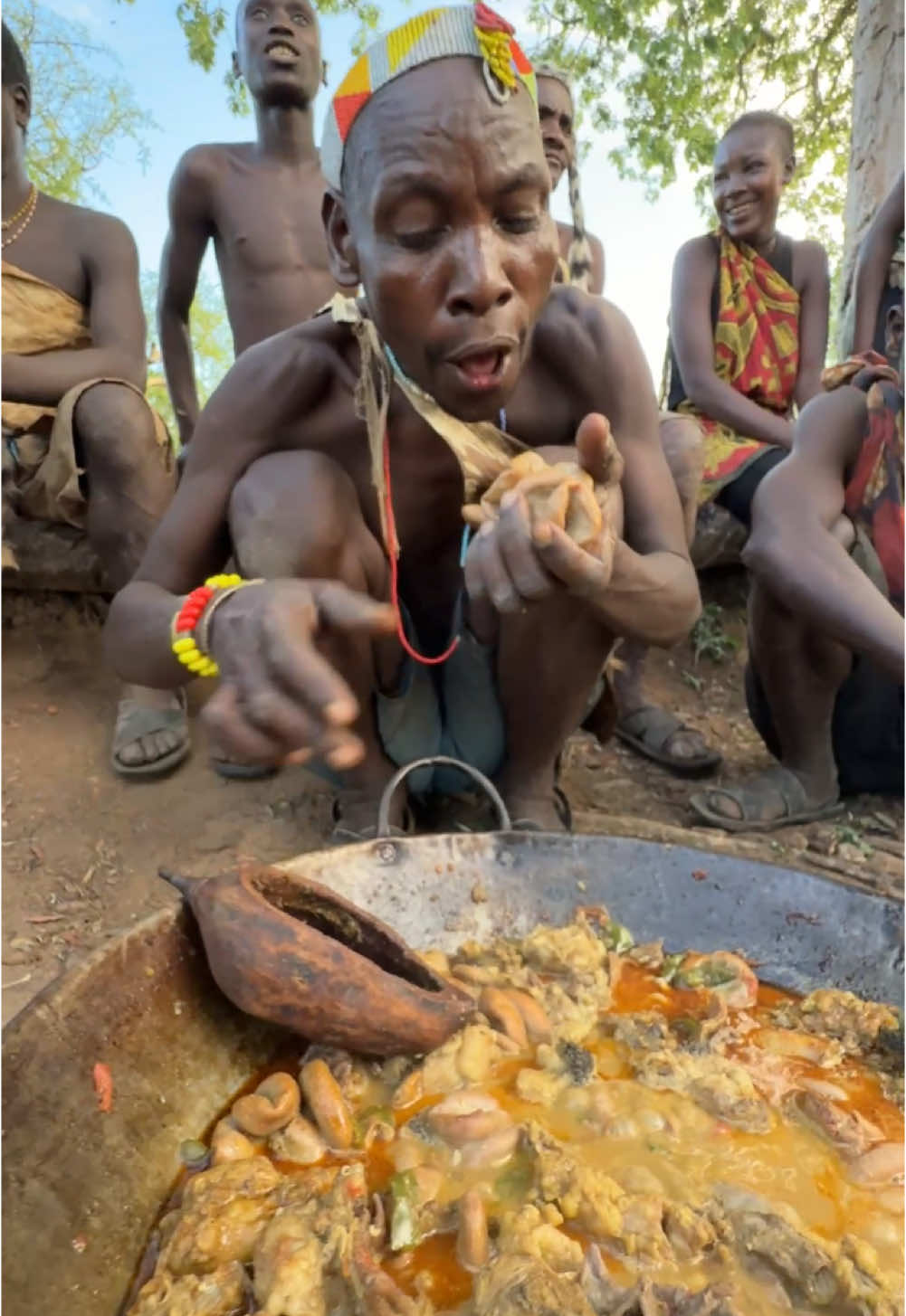 Wow😮😋 This is so delicious food today #hadzabetribe #africastories #villagelife #foodtiktok #usa🇺🇸 #FoodLover 