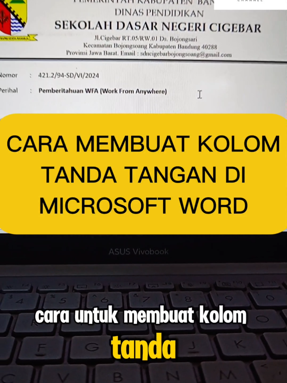 CARA MEMBUAT KOLOM TANDA TANGAN DI MICROSOFT WORD‼️#fyp #tandatangan #microsoftword 