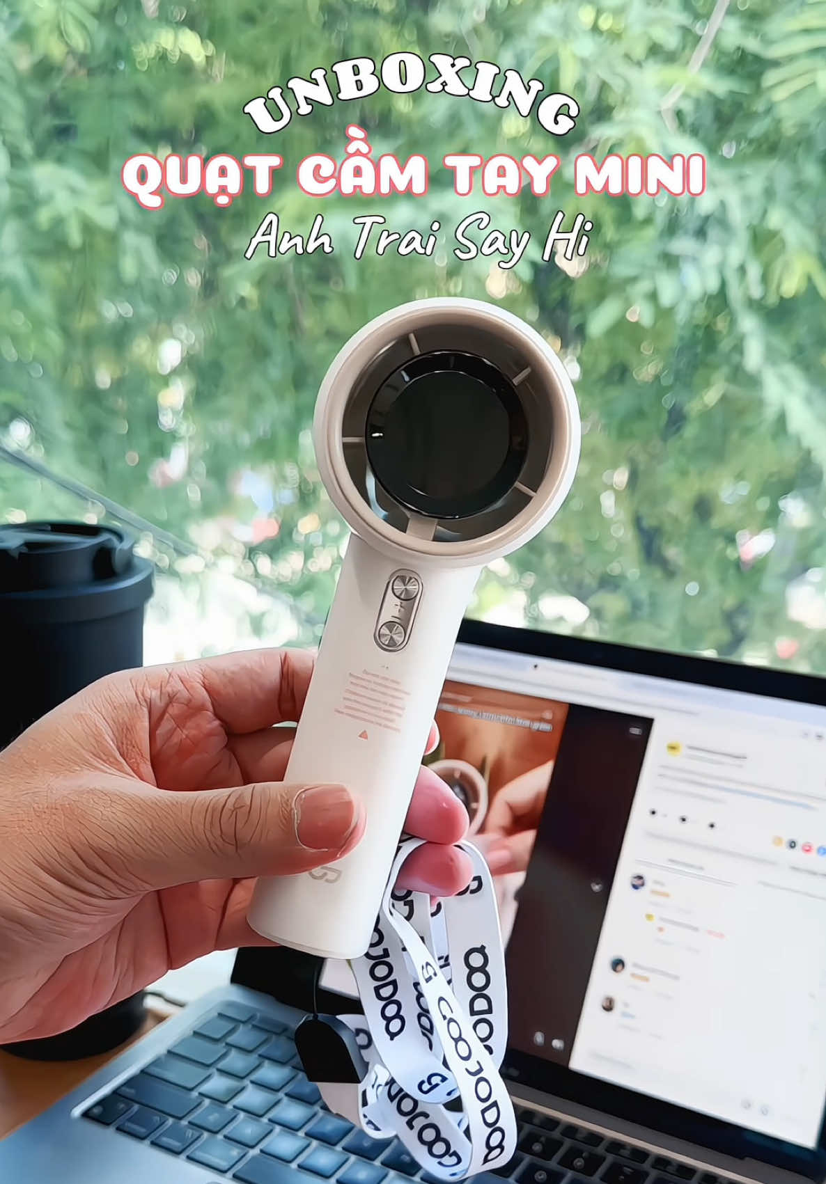 Quạt anh trai say hi dùng có trong giỏ tui #review #ugccreator #xuhuong #unboxing #tiktokviral 