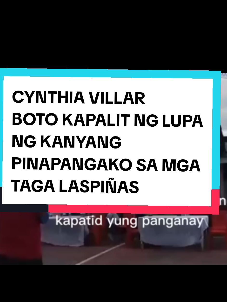 CYNTHIA VILLAR BOTO KAPALIT NG LUPA NA PINAPANGAKO VOTE BUYING SA MGA TAGA LASPIÑAS KAILANGAN MALAMAN NG COMELEC ANG GANITONG MGA PAKULO #duterteneveragain #notoprochina #notocynthiavillar👎 #protectphilippines #philippines #philippines #viralvideos #fypspotted #fyp #fyppppppppppppppppppppppp #fypシ゚ #notoduterte #tiktok #video #post 