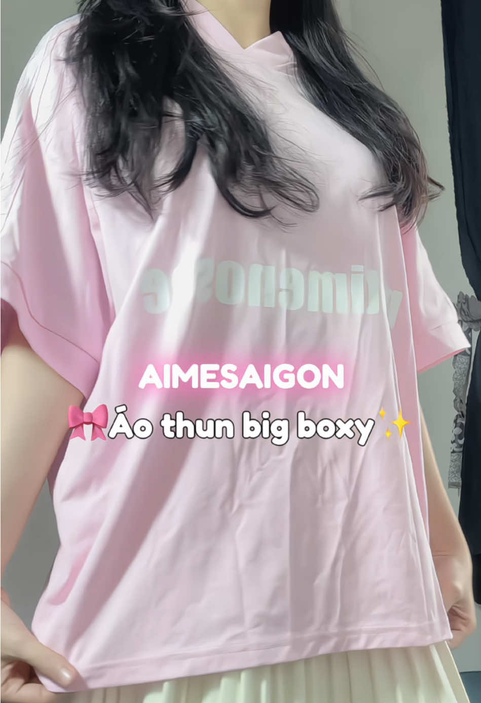 Áo Thun Big Boxy Aimesaigon 🎀✨#xuhuong #aothun #aimesaigon #boxy 