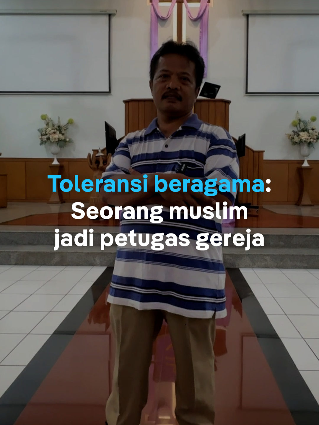 Subardi adalah seorang muslim yang bekerja sebagai koster di sebuah gereja di Jakarta Selatan. Sebagai muslim, pekerjaan sehari-harinya adalah menyiapkan keperluan ibadah, menjaga kebersihan dan melakukan pemeliharaan gedung. Pekerjaan ini dilakoninya selama puluhan tahun karena ada toleransi meski memiliki perbedaan keyakinan. #dwidn #dwnesia