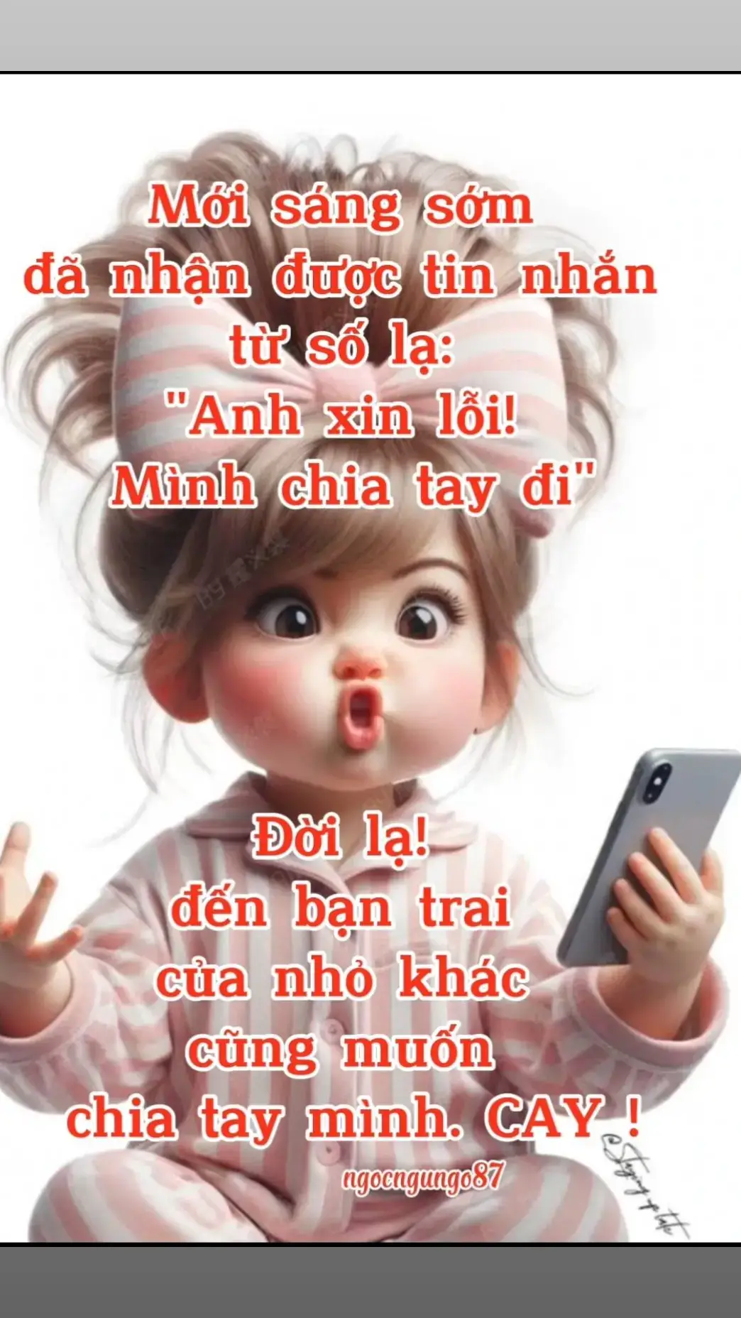 Đời lạ. Đến bạn trai của nhỏ khác cũng muốn chia tay mình. Cay  #ngocngungo87 #haihuoc #haihuoctiktok #vuivemoingay❤️ 