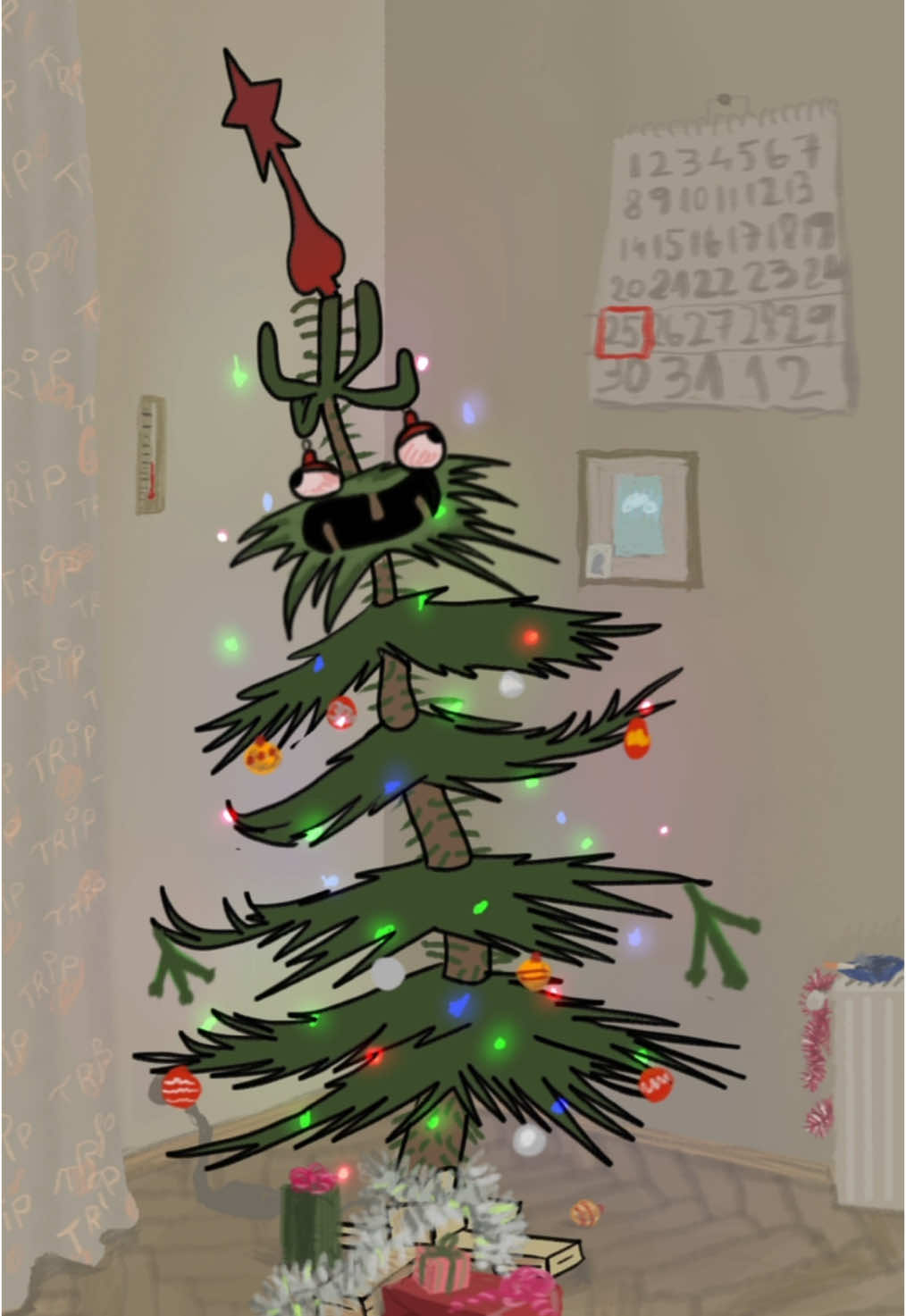 Uanti uanti sei! Screen test Diseny Studios #meme #2danimation #christmas #tree #romania #craciun #apartment #characterdesign #presedinteleromaniei @Callipeg 