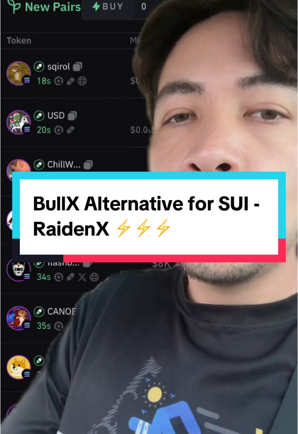 BullX alternative for the SUI blockchain - RaidenX ⚡️  #suinetwork #raidenx #solanamemecoins #cryptotradingbot #cryptotrading #greenscreen 