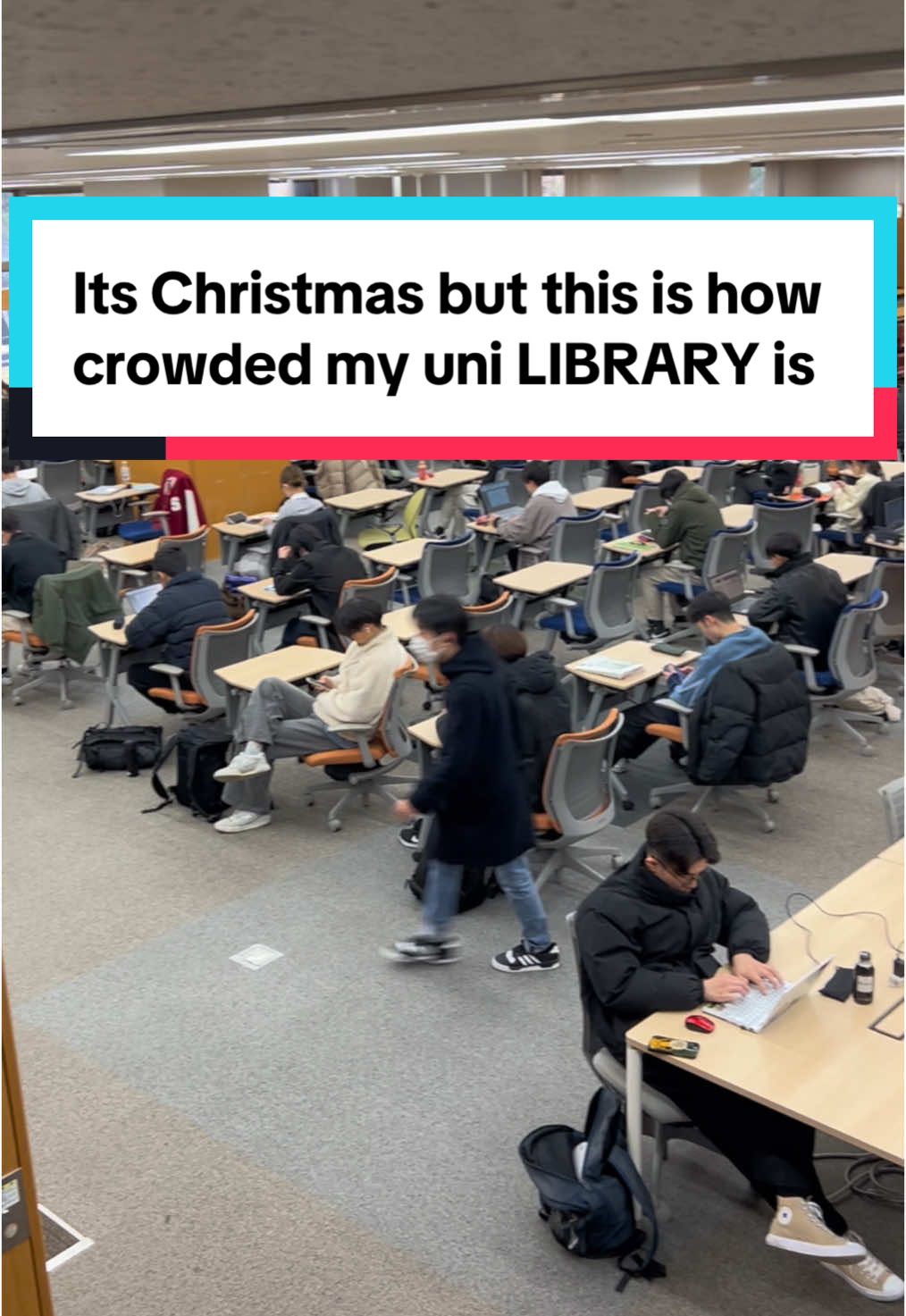 Final is in February🥲 why library is so crowded on Christmas🥲😭🎄 #christmas #asianuniversity #studyingabroad  #creatorsearchinsights 