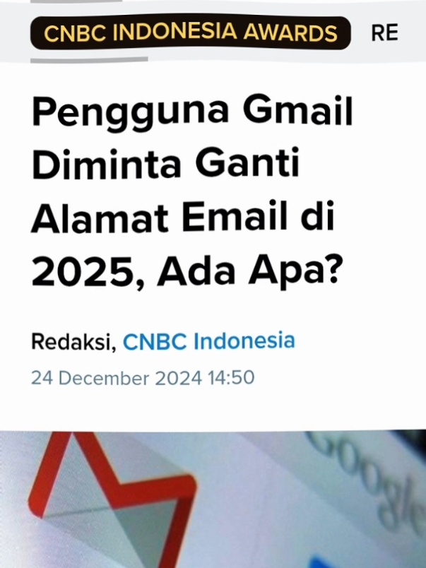 ⚠️ PENGGUNA GMAIL DI MINTA GANTI ALAMAT EMAIL DI TAHUN 2025‼️ #gmail #beritatiktok  #viralvideo 