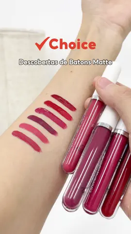 Confira este vídeo para ver as lindas cores nas amostras de braço e imagine como elas vão realçar seu visual. 💄Faça com que sejam seus!🛒💋 #ChoiceBR #ChoiceOficial #beleza #batom