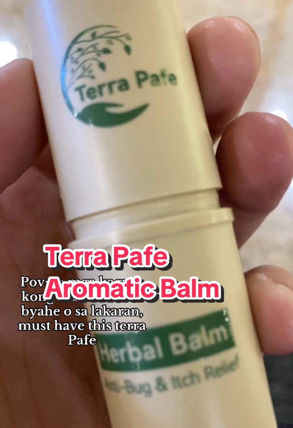 Terra Pafe Aromatic Balm Fresh & Relaxing Scent #mint #menthol #refreshing #fresh #terrapafe #aromaticbalm #cool #essential #ointment #fyp