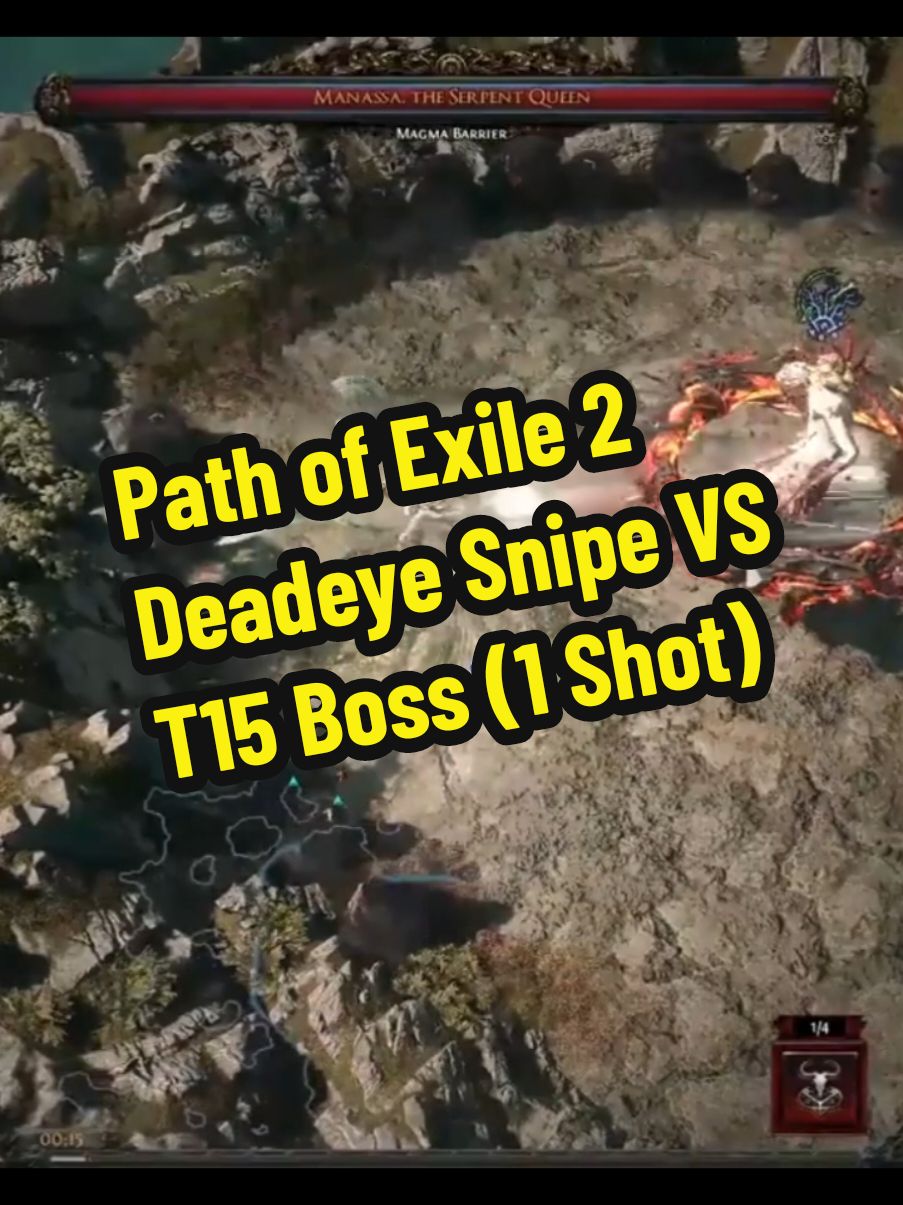 Path of Exile 2 Deadeye Snipe VS T15 Boss (1 Shot) #PathOfExile2 #PoE2 #Gaming 