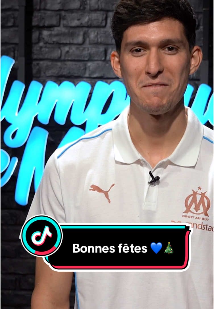 De la part de nos Olympiens, pour faire le plein de bonnes ondes pour les fêtes de fin d’année ! 🎄💙 #sportstiktok #ligue1 #christmas #happyholidays #marseille 