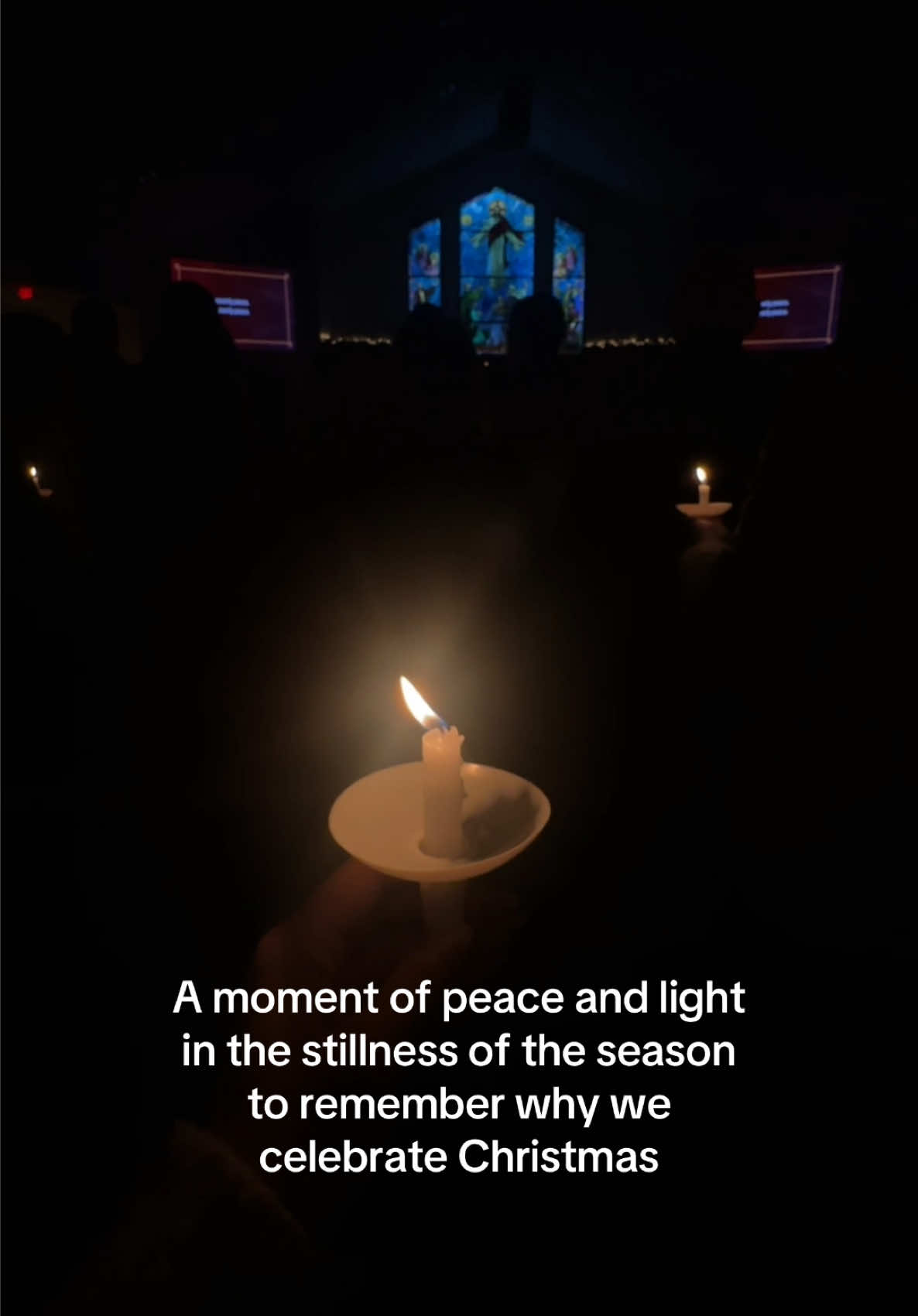 For those who couldn’t make it to service tonight or weren’t sure if they should go, may this moment remind you of the true reason for the season. The birth of Jesus is a promise that we are all deeply loved by God, and that no matter who you are or where you’ve been, you have a place with Him. Let this light be a reminder of His endless grace, hope, and love for all of us. Wishing you a peaceful and holy Christmas. 🤍 #SilentNight #CandlelightService #ReasonForTheSeason #Christmas #Church #Jesus