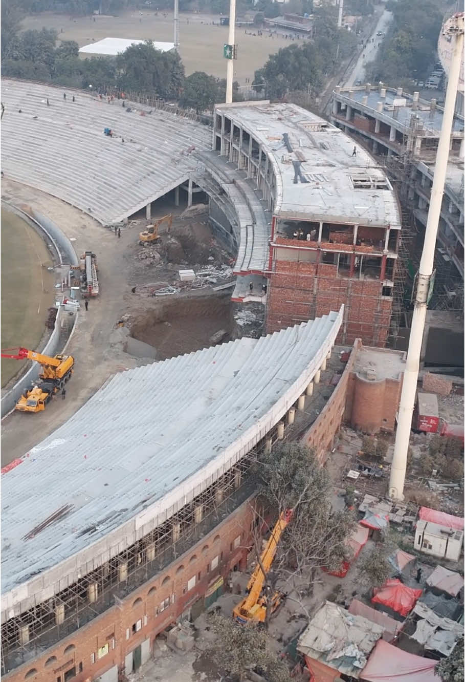 Renovation of Gaddafi stadium Lahore #gaddafistadium #foruyou #viral_video #championtrophy2025🏏 #habibconstructionservices #cricket #pcb 