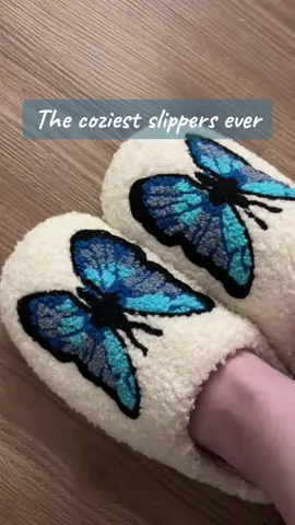I love my cozy butterfly slippers so much, they also have other styles! #slippers #butterflies #fashion #shoes #houseslippers #cozyathome #cozyvibes 