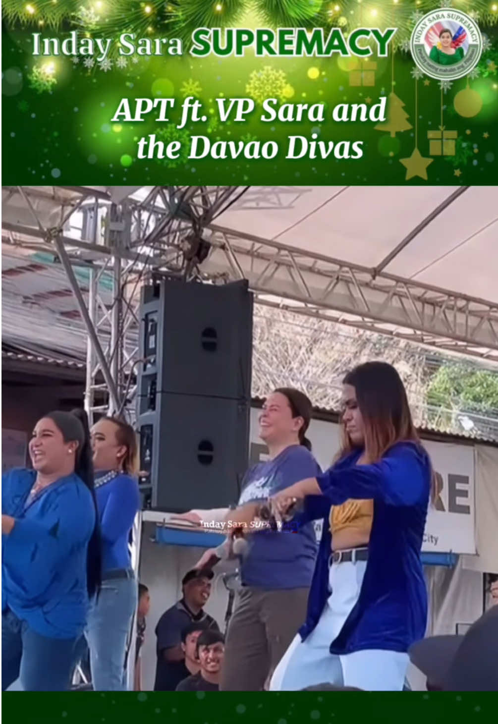 ISAYAW MO INDAY! VP Sara joins the APT dance craze with her friends at the Pahalipay sa Pasko on December 24, 2024. Ihataw mo, Inday!  #APT #aptdancechallenge #SaraDuterte #IndaySaraSupremacy #Pasko 