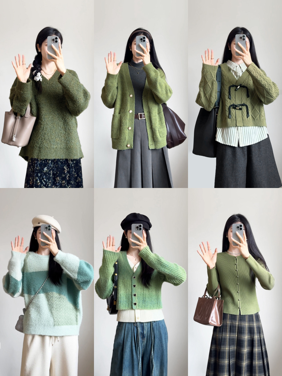 green vibes for the holiday season 💚✨ #kuose #chicstyle #chicoutfit #elegantstyle #reels  #effortlessstyle #sweater