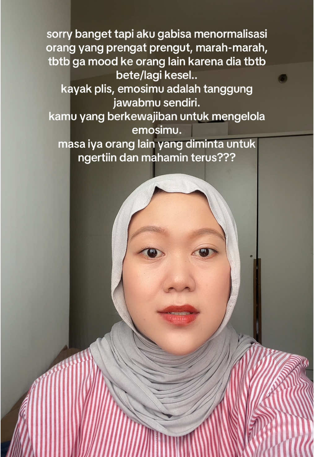 Plis banget yuk belajar mengelola emosi, orang lain ga bertanggung jawab atas kondisi emosi yang kita alami☺️