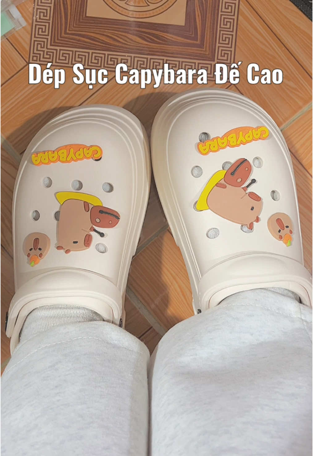 Dép sục đế cao capybara #fyp #unboxing #LearnOnTikTok #muataitiktok #TikTokShop #depsucnu #depdecao #depcapybara #xuongdeplinhanh #depcross 