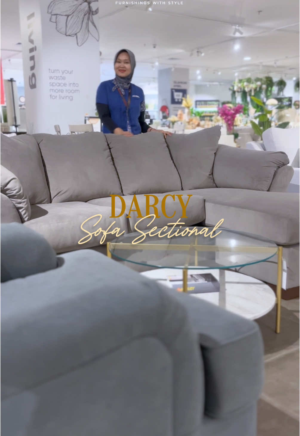 Sofa Estetik dari USA Ashley Darcy Sectional Sofa, duduk bagaikan di atas awan 😍😍 #fypシ゚viral #fypシ #informahertasning #informa #furniture #accessories #Nataru #fyp #fyppppppppppppppppppppppp #Ashley #sofa 