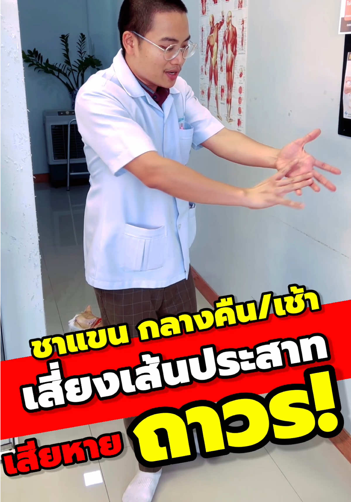 ชาแขน กลางคืน/เช้า เสี่ยง! เส้นประสาทเสียหาย ถาวร! #ปวดหัว #ปวดคอ #ปวดบ่า #ปวดไหล่ #ชามือ #จัดกระดูก #ระยอง #หมอนนท์ 