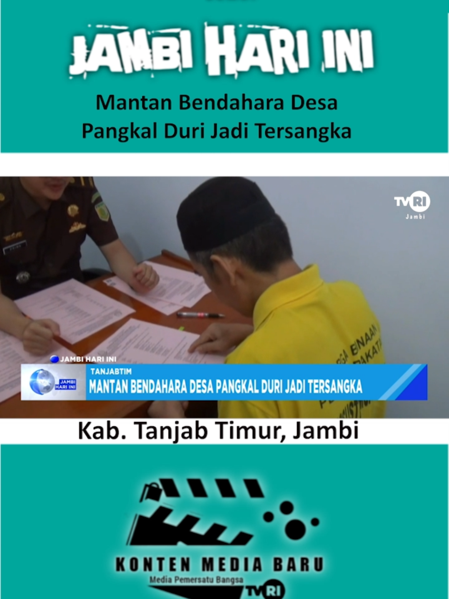 JAMBI HARI INI : (Rabu, 25 Desember 2024), Mantan Bendahara Desa Pangkal Duri Jadi Tersangka. #News#LiburNataru#JambiHariIni#TVRIJambi#MediaPemersatuBangsa