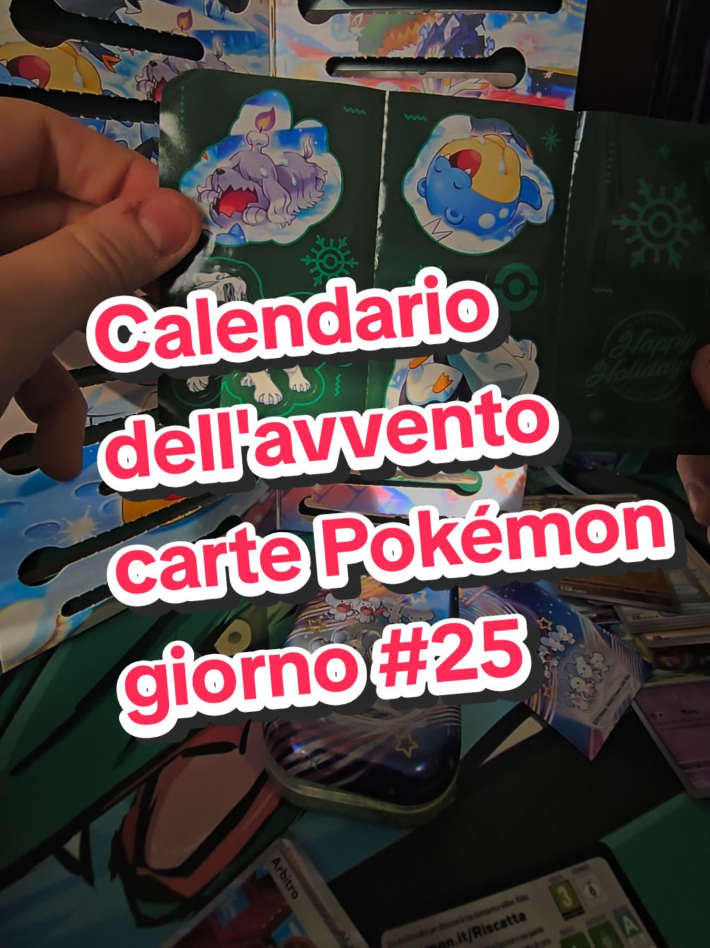 Calendario dell'avvento Pokémon •25 #pokemon #calendariodellavvento #cartepokemon #perte #pokemontiktok #christmas 