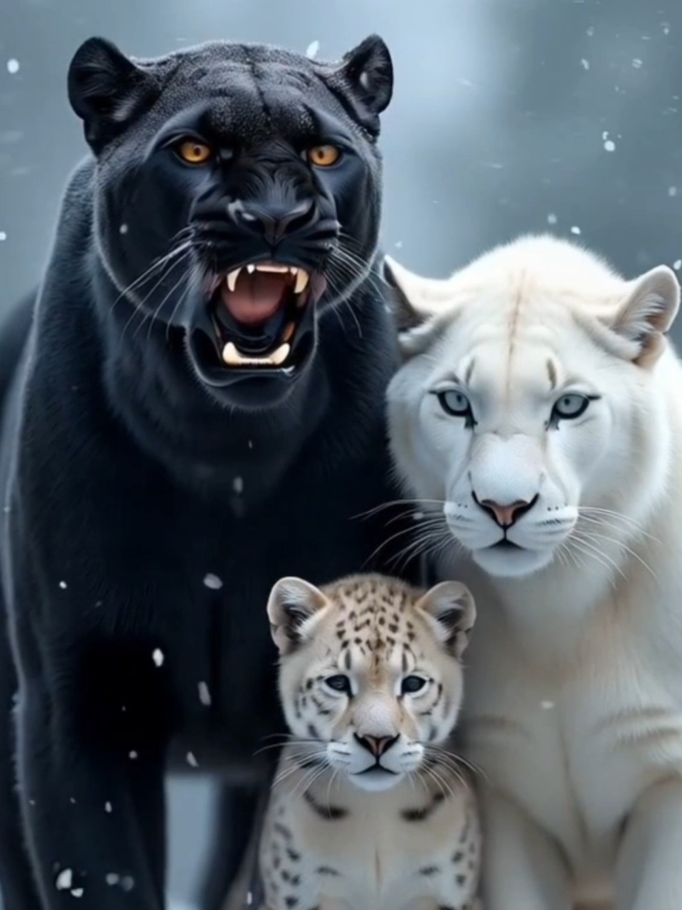 Live 4K high-quality Wallpaper Panther's Family | #animallover #epic #panthers 