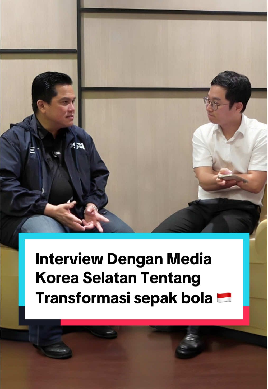 Di interview Best Eleven, salah satu majalah bulanan tertua di Korea Selatan. Saya berbagi tentang transformasi sepak bola yang sudah dilakukan PSSI hampir dua tahun terakhir. Di PSSI, kami bertekad untuk membangun sepak bola Indonesia yang transparan, dan profesional. Atas dukungan dan kepercayaan FIFA dan pemerintah, kami di PSSI mulai bertransformasi untuk menciptakan sepak bola yang bersih dan berprestasi.  Untuk mencapai semua itu dibutuhkan kerja keras tim, bekerja dengan hati dan percaya dengan mimpi yang dibangun bersama-sama.