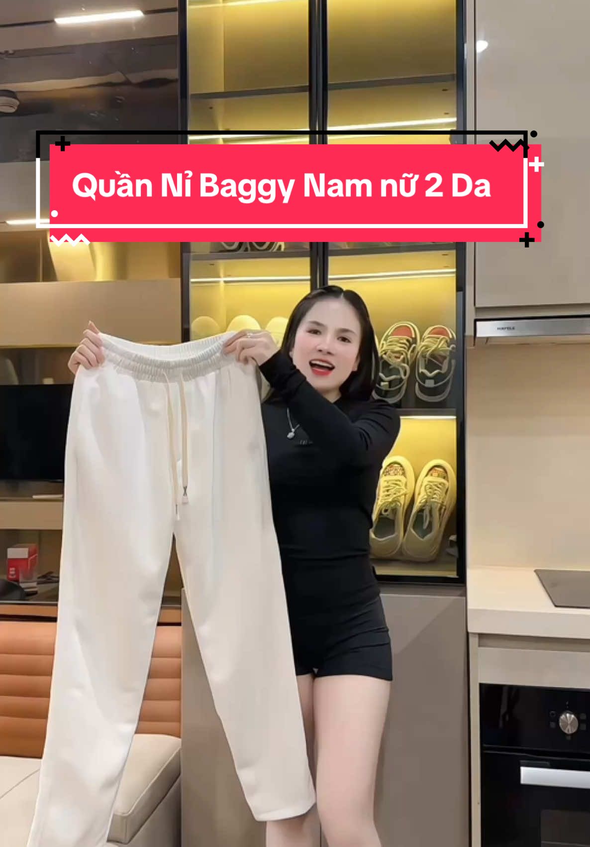 Quần Nỉ Baggy Nam nữ 2 Da