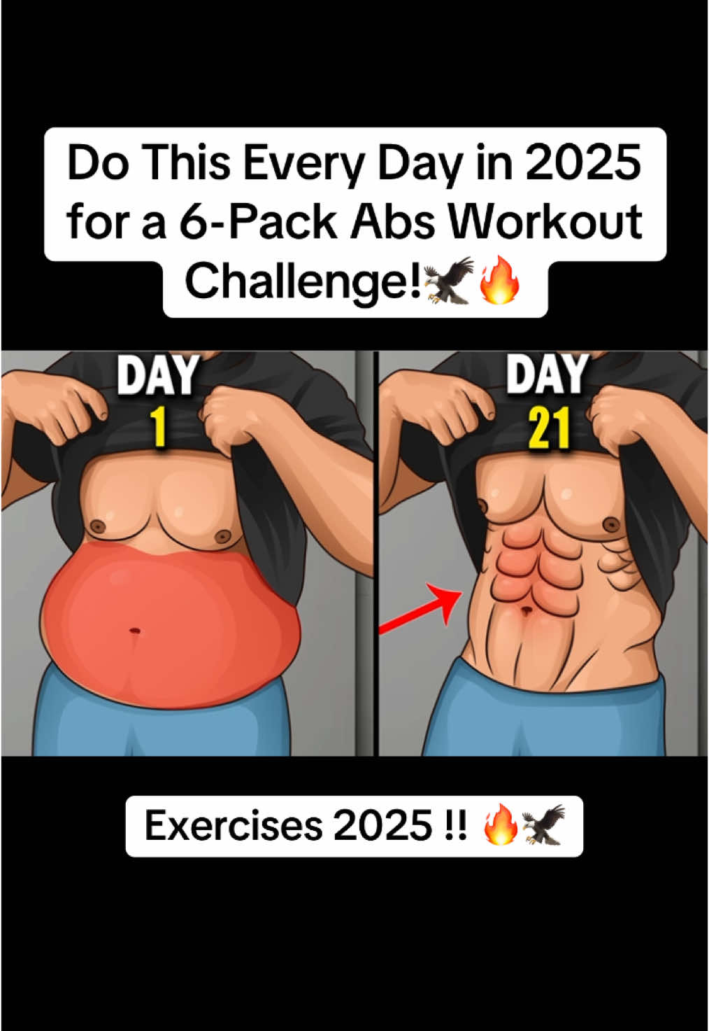 Do This Every Day in 2025 for a 6-Pack Abs Workout Challenge! #workout #absworkout #bellyfat #Fitness #2025 #sixpack #sixpackabs 