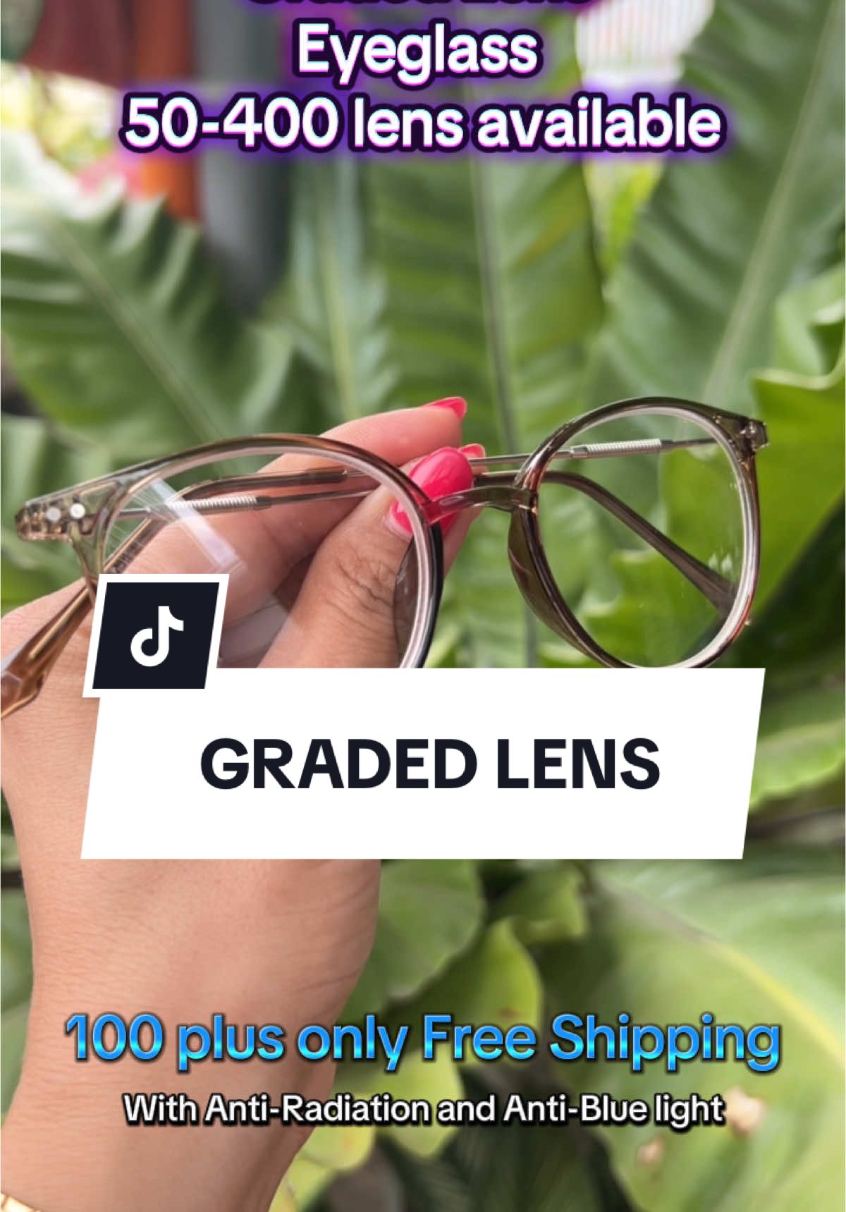 Graded eye lens 50-400 reading glasses #eyeglasses #gradedlens #gradedeyeglass #eyeglassesfashion #eyewearfashion #readingglass #nearsighted