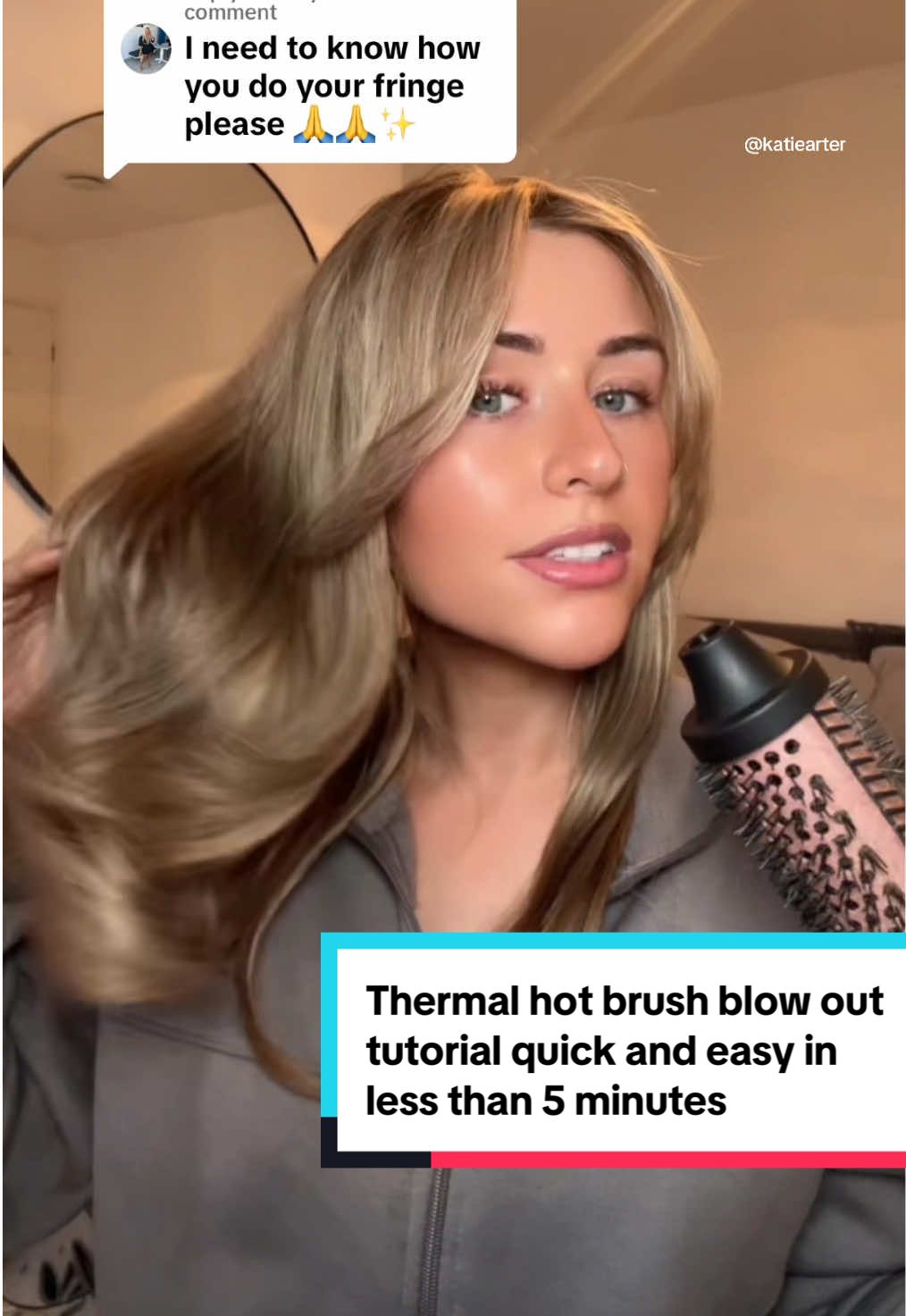 Replying to @Katie Arter 🤍 Beauty Vlogger let me influence you into buying the thermal blowout brush from tiktok 🤩 #hair #blowout #blowoututorial #thermalbrush #blowoutbrush #hairtok #hairtutorial thermal brush tiktok shop, thermal brush tutorial, thermal brush uk, thermal brush blowout, thermal brush short hair, thermal brush wavytalk #easy #hotbrush hot brush tutorial easy #hairtool #easyhairstyles #quick #quickhairstyle