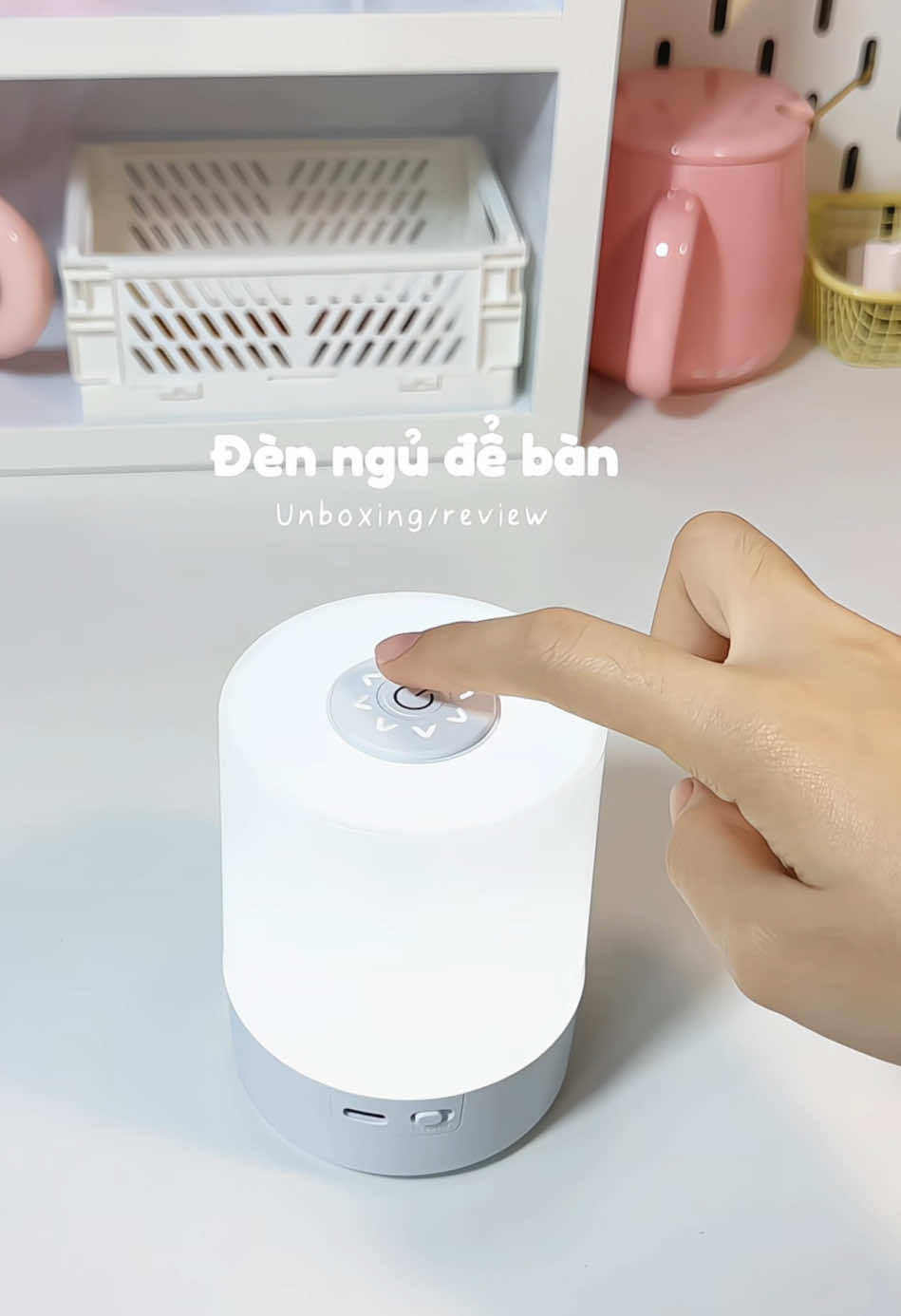 Đèn ngủ tích điện để bàn cảm ứng 3 màu ánh sáng 🌞✨#xuhuong #denngu #dentichdien #dendeban 