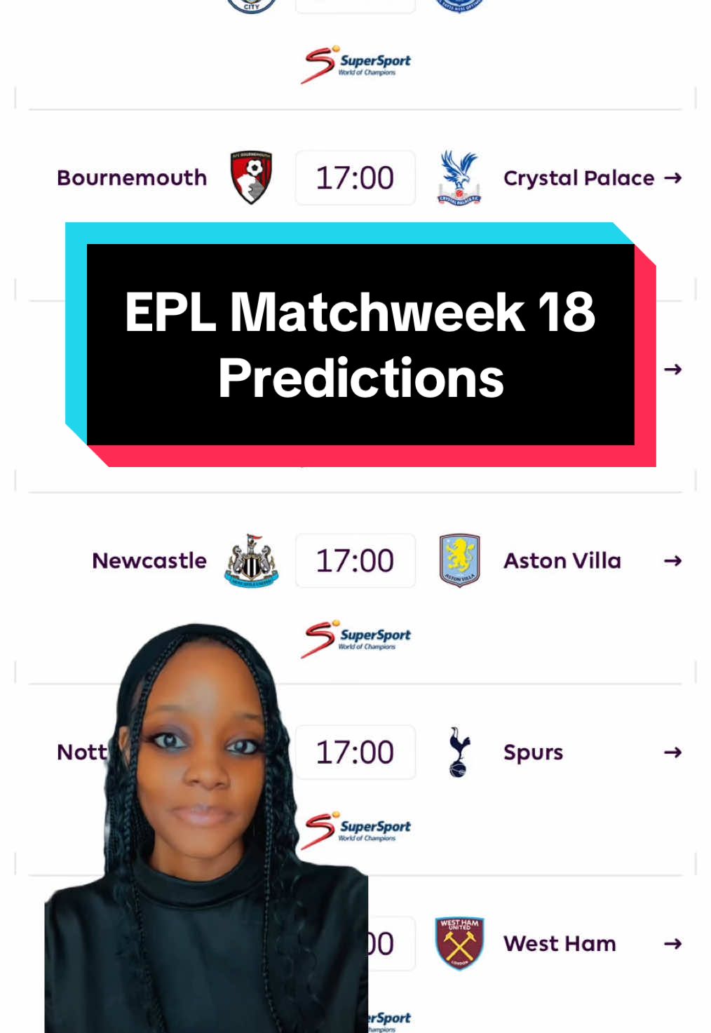 Time for the EPL Matchweek 18 predictions!  #SAMA28 #footballtiktok #soccertiktok #footballpredictions #soccerpredictions #premierleaguepredictions #premierleaguefootball #englishpremierleague #eplpredictions #footballvideos #footballtiktoker #southafricantiktoker #soccertiktokers #soccervideos 