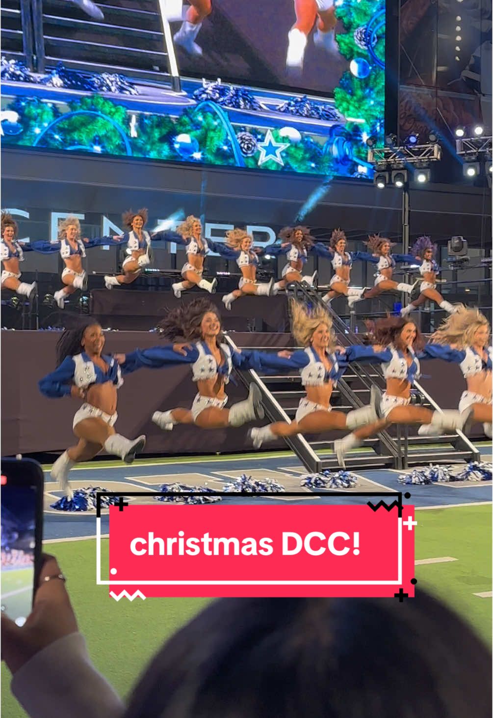 merry christmas! enjoy some high kicks :) tag your fav cheerleader in the comments! @Dallas Cowboys Cheerleaders @reece.christinee @movinwithmandy #dallascowboyscheerleaders #dcc #holiday #fyp #christmas #nfl #netflix #friscotx #cheer #dance #frisco 