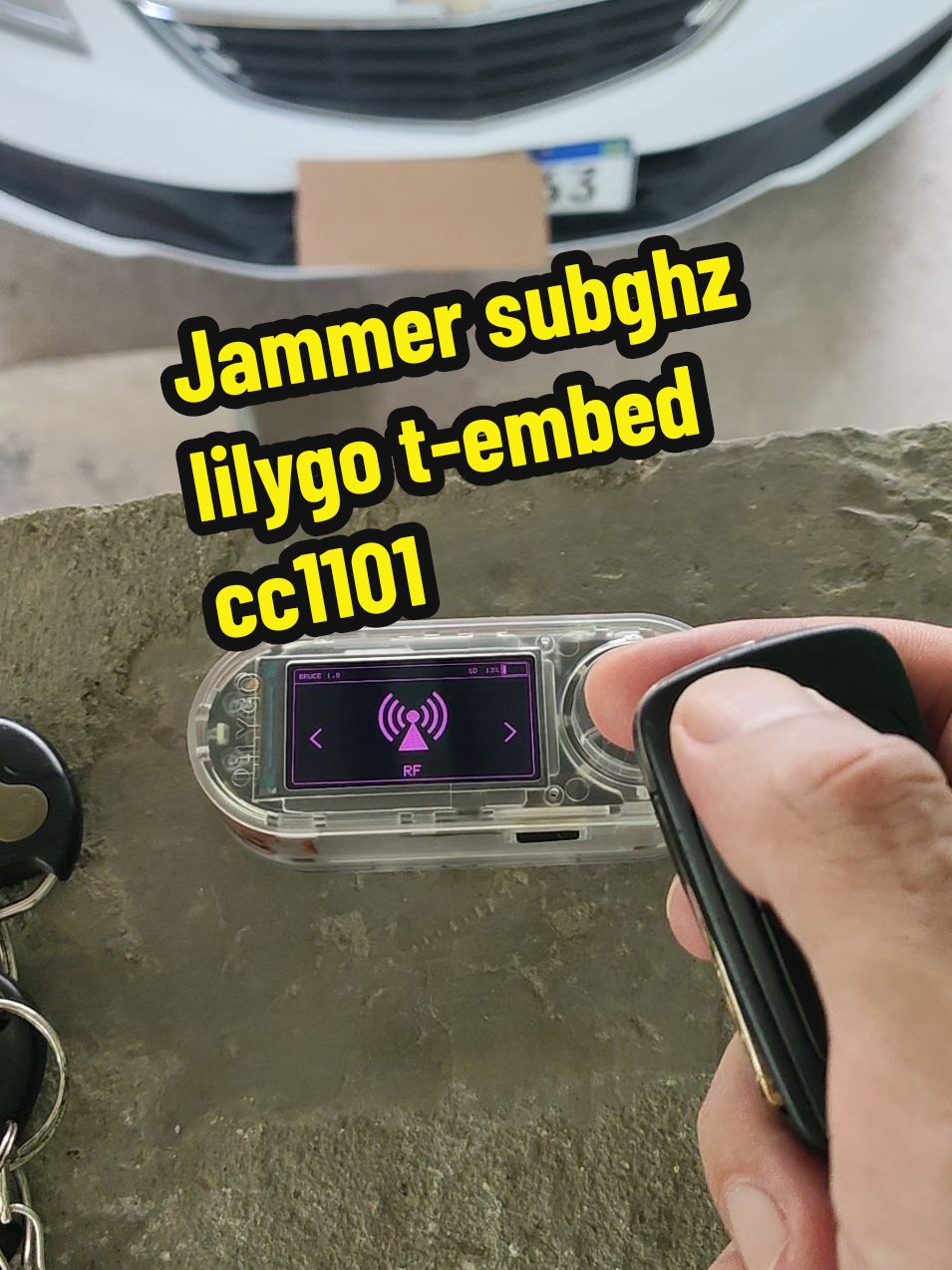 Jammer subghz lilygo t-embed cc1101  @Testando Tecnologias  #hacker #tutorial #bloqueador #jammer #carro #chave #lilygo #subghz 