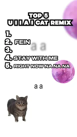 Top 5 U I I A I Cat Remix #cat #meme #remix #top #top5 #top10 #rihanna #fein #umbrella #staywithme #rightnow #band4band