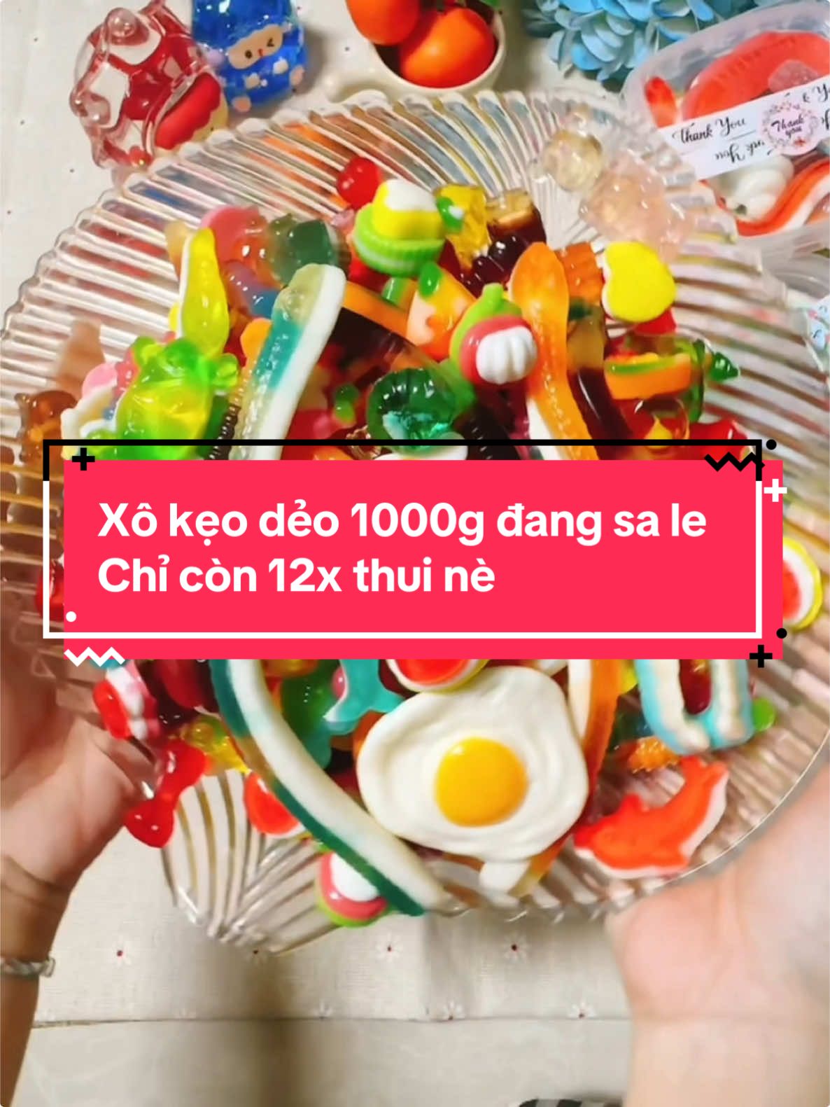 Sale lớn cho mọi người ăn tết  đây ạ  Xô kẹo chip 1000g trong giỏ hàng chỉ còn 12x #keodeotraicay #keodeo #keodeochipchip #keodeohottrend #hottiktok_xuhuong #keodeoduc44vi 