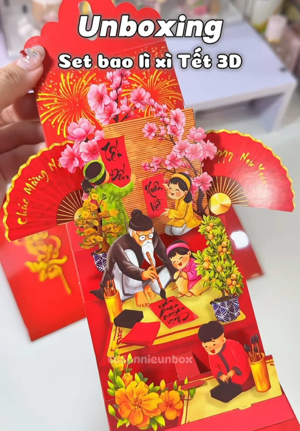 Nhìn có không khí Tết gì đâu á 🌼🌸 #unbox #unboxing #videounboxing #quiennieunbox #muataitiktok #review #reviewphukien #lixi #baolixi #baolixitet #lixitet2025 #tet2025 #lixi3d #baolixidep #premiumclubvn #trending #tiktok #TikTokShop #viral #xuhuong #fyp #foryou 